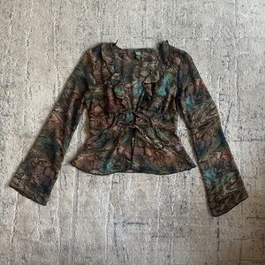 Multicolor Sheer Women's Top